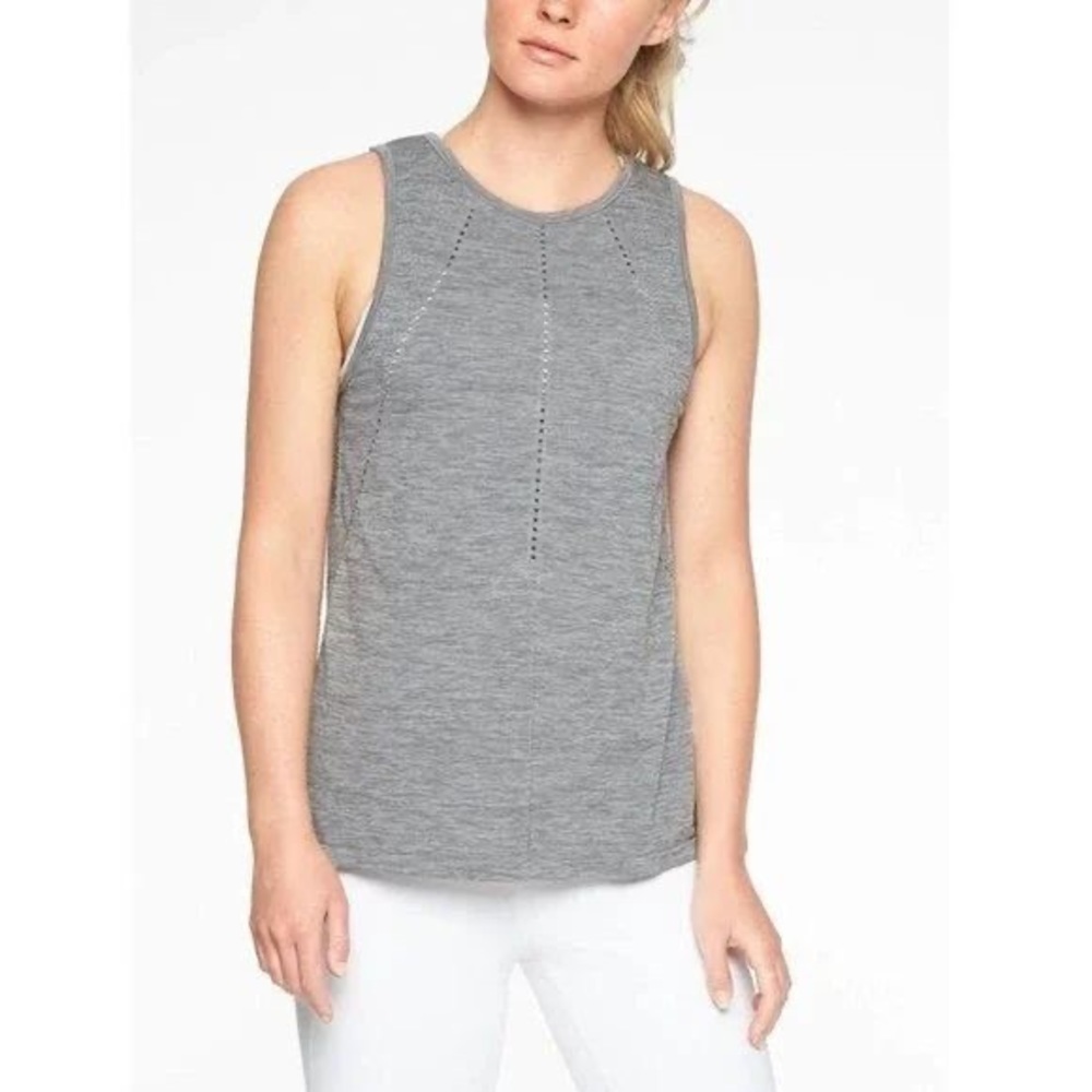 Athleta Foothill Seamless Tank Top Heather Gray Size Small